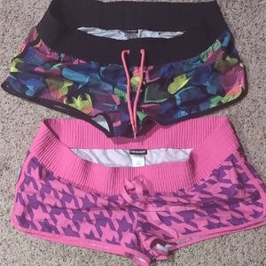 Joe Boxer Women's Black Multicolor and Pink Purple Shorts( 2 Shorts)